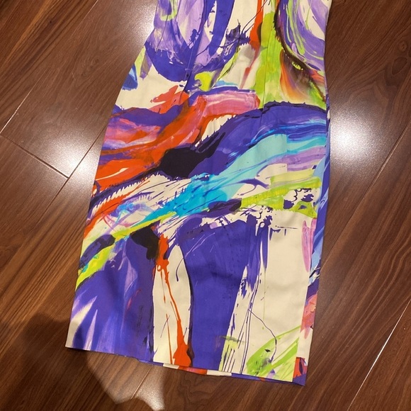 Lela Rose / Brushstroke Abstract Paint Sheath Dress 2 - Picture 6 of 6